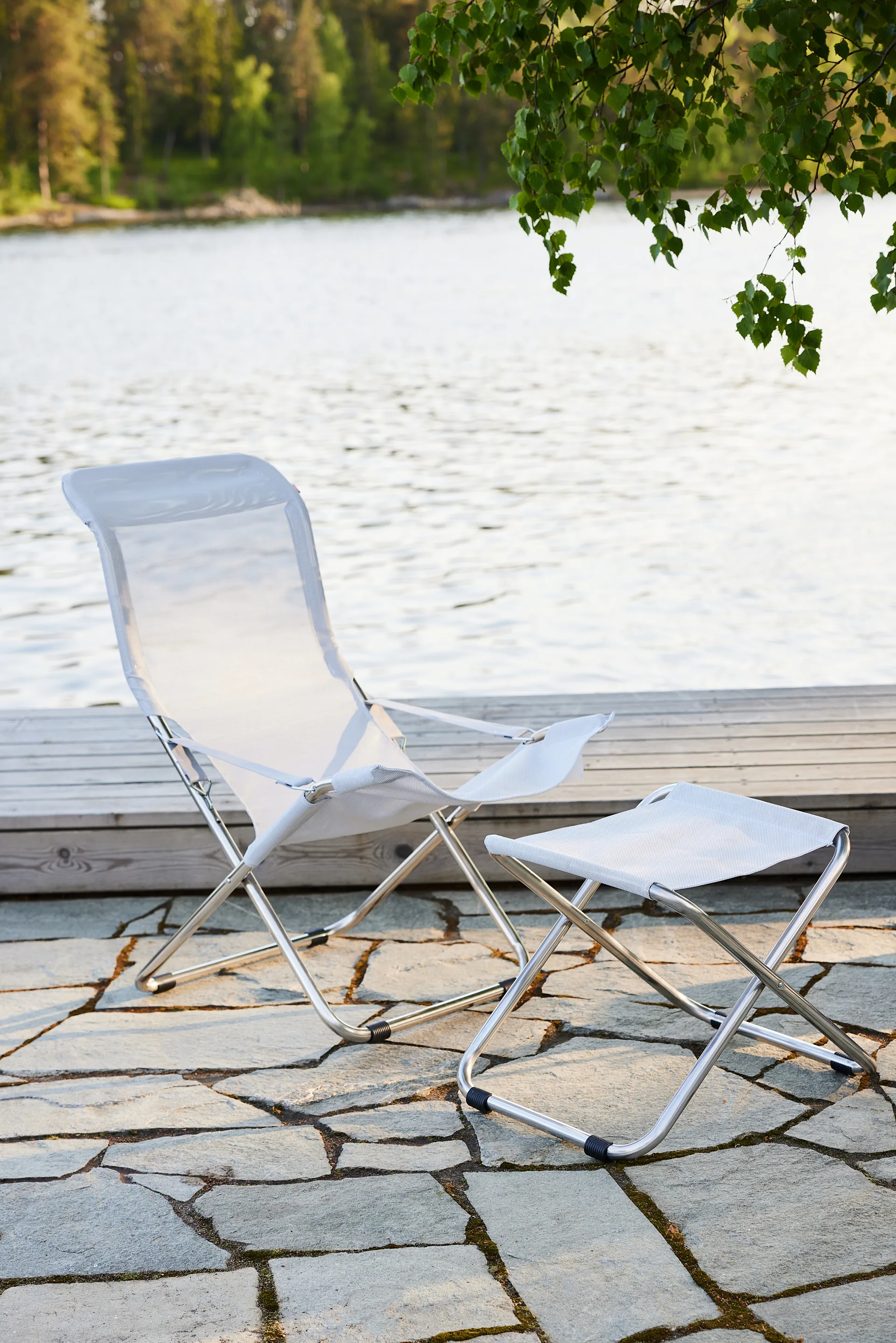 Sedia a sdraio Fiesta, Bianco Fiam