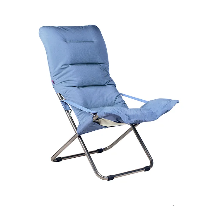 Sedia a sdraio Fiesta Soft - Azzurro-beige supertex - Fiam