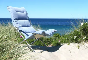 Sedia a sdraio Fiesta Soft - Azzurro-beige supertex - Fiam