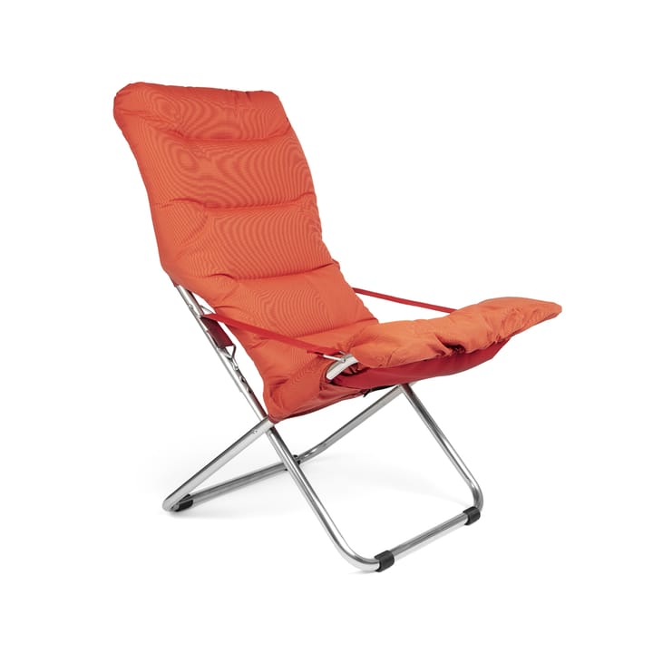Sedia a sdraio Fiesta Soft - Tessuto arancione - supporto in alluminio - Fiam
