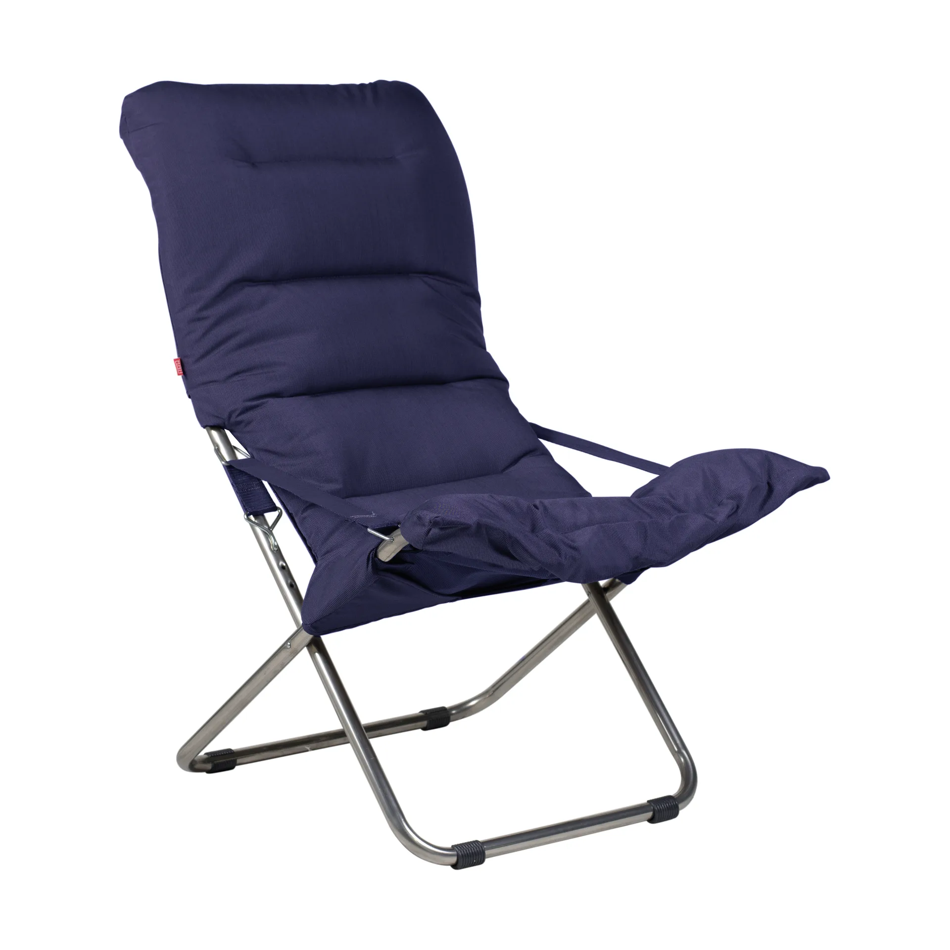 Sedia a sdraio Fiesta Soft, Tessuto navy, struttura in alluminio Fiam