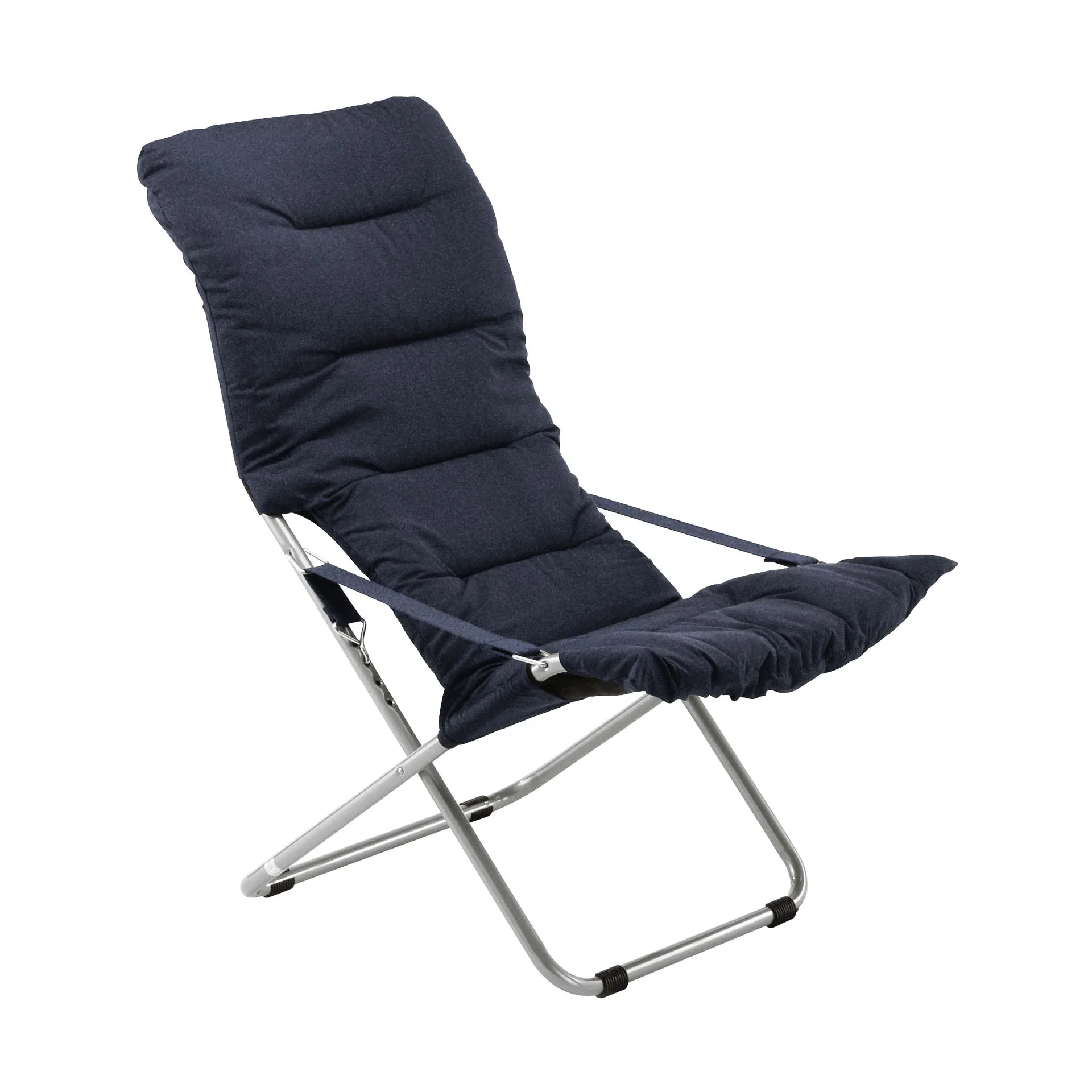 Sedia a sdraio Fiesta Soft, Tessuto navy, struttura in alluminio Fiam