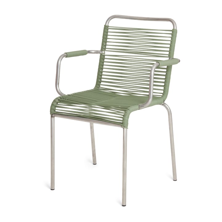 Sedia con braccioli Mya in alluminio - Sage Green - Fiam