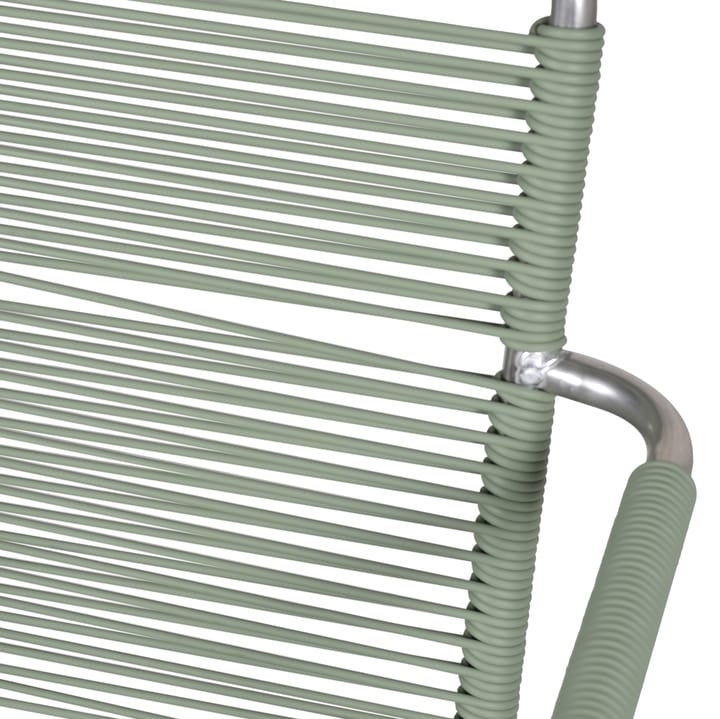 Sedia con braccioli Mya in alluminio, Sage Green Fiam