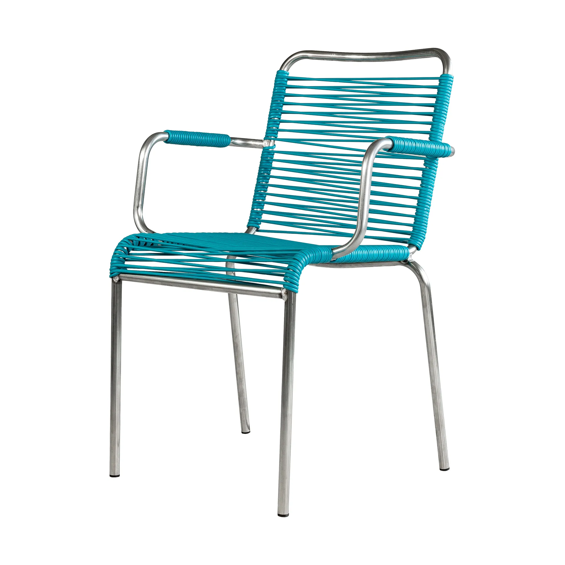 Sedia con braccioli Mya Spaghetti, Turquoise Fiam