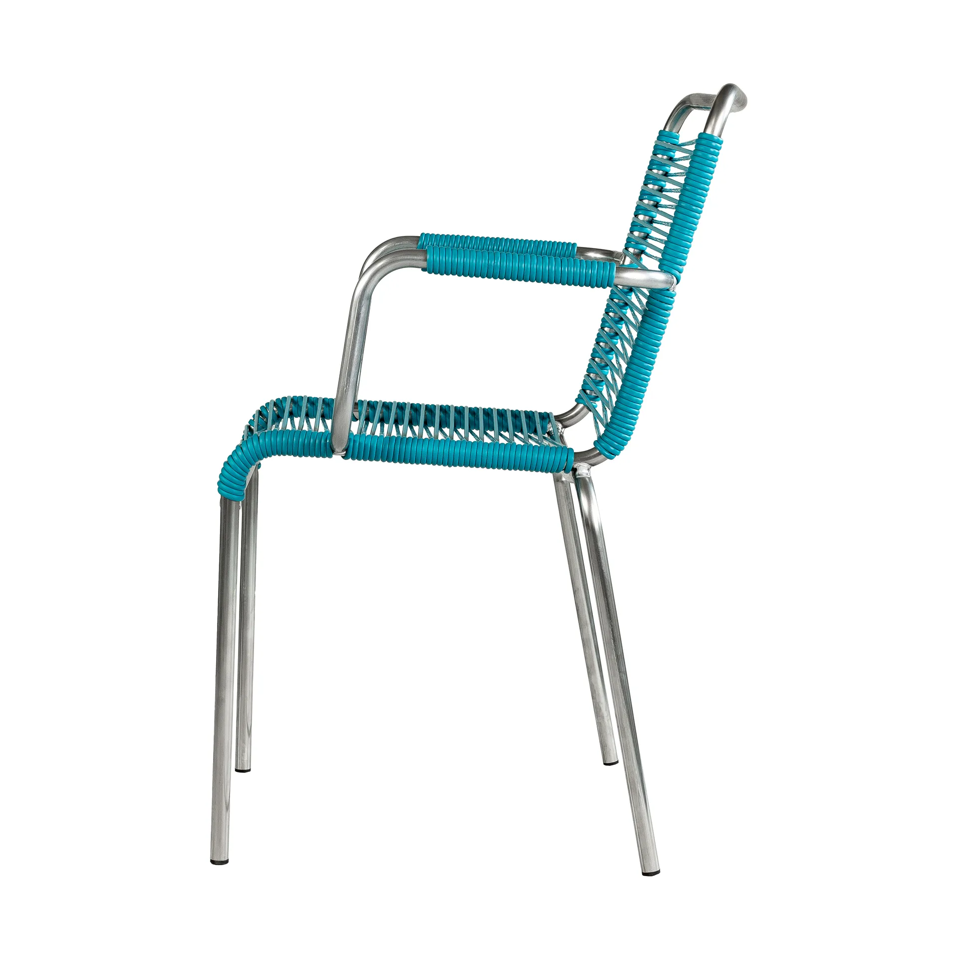 Sedia con braccioli Mya Spaghetti, Turquoise Fiam