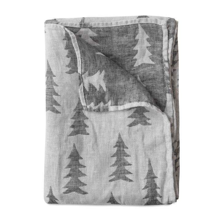 Asciugamano in tessuto jacquard con motivo di abeti, 90x139 cm - Bianco, nero - Fine Little Day