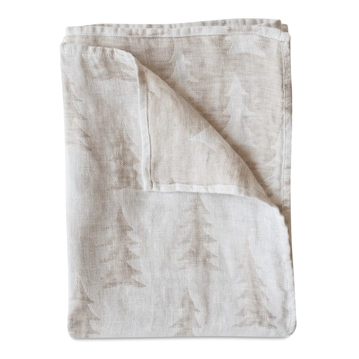 Asciugamano in tessuto jacquard con motivo di abeti, 90x139 cm, Bianco-sabbia Fine Little Day