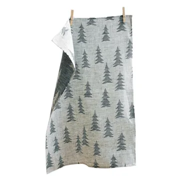 Canovaccio Gran in lino - verde scuro-nero - Fine Little Day