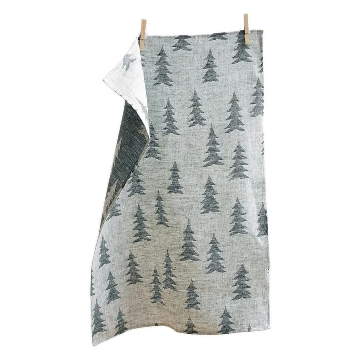 Canovaccio Gran in lino - verde scuro-nero - Fine Little Day