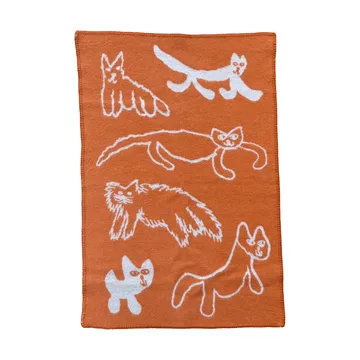 Cats plaid in lana - Arancione, 65x95 cm - Fine Little Day