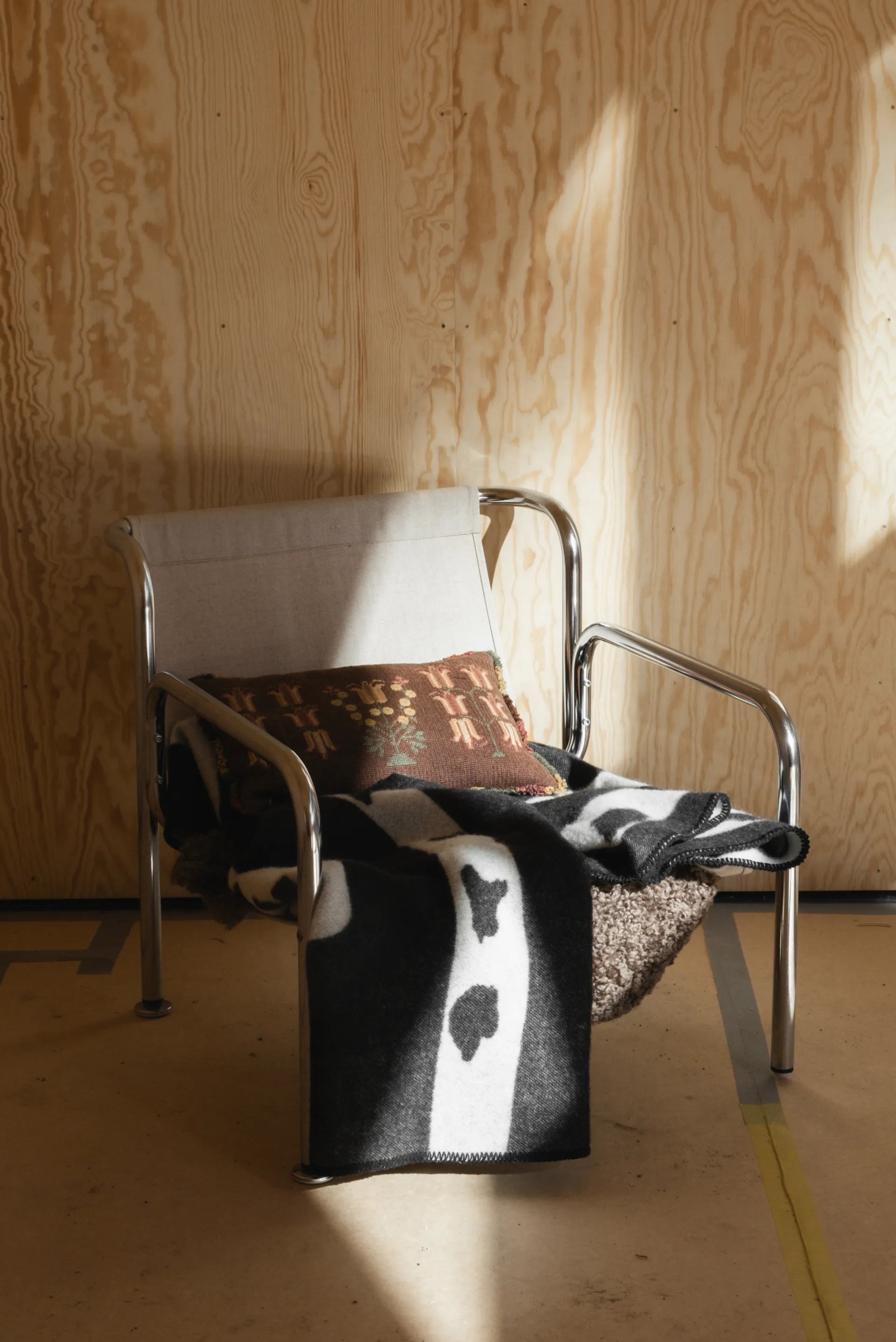 Coperta Birch 130x180 cm, Nero-bianco Fine Little Day