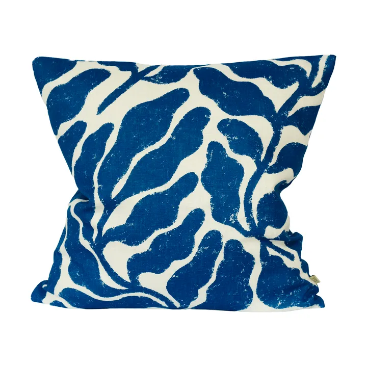Copricuscino Leaves 48x48 cm - Bianco-blu - Fine Little Day