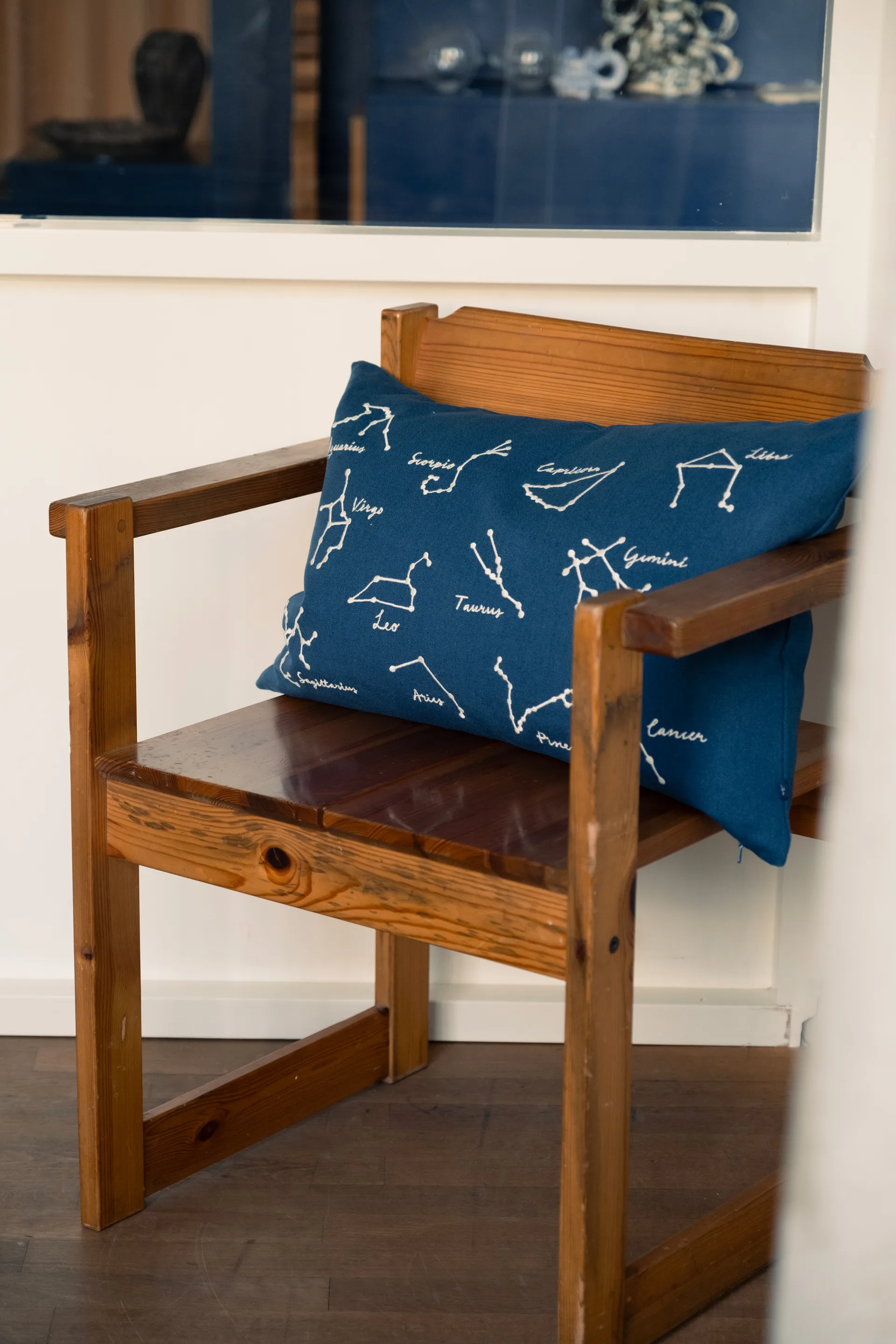 Federa a segni zodiacali 38x58 cm, Blue-White Fine Little Day