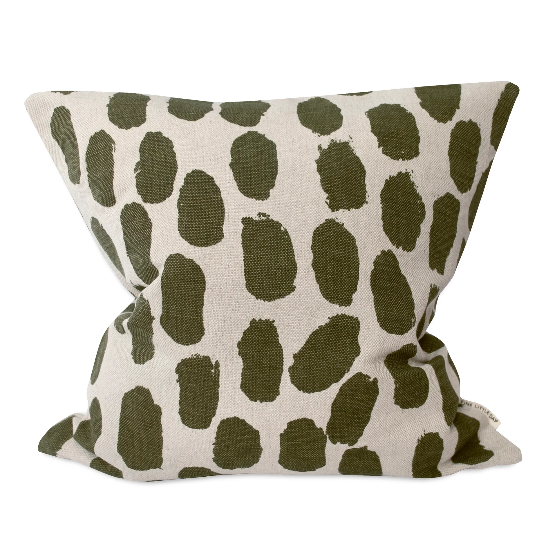 Federa per cuscino Dots 48x48 cm, beige-verde oliva Fine Little Day