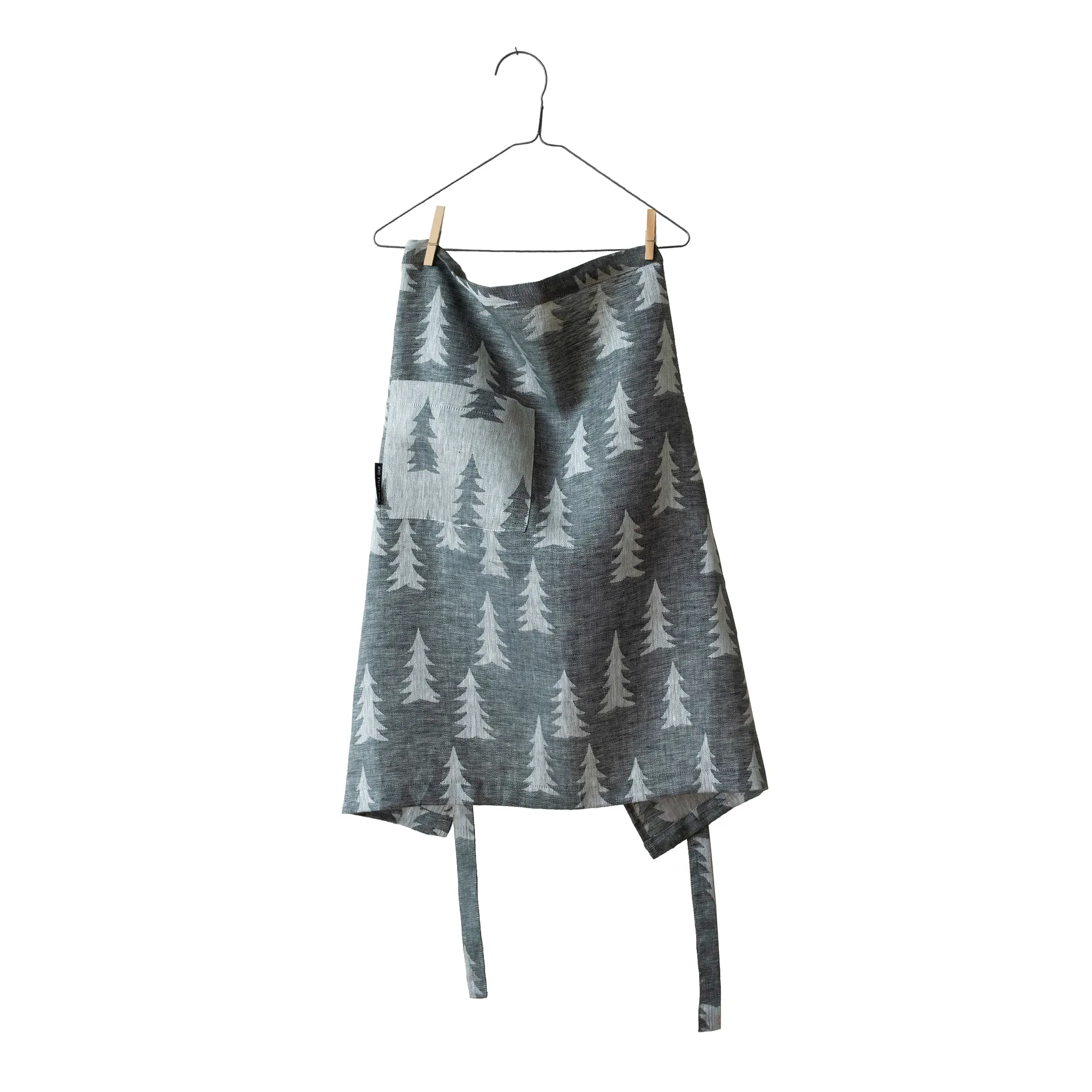 Grembiule con abeti, Verde, bianco Fine Little Day