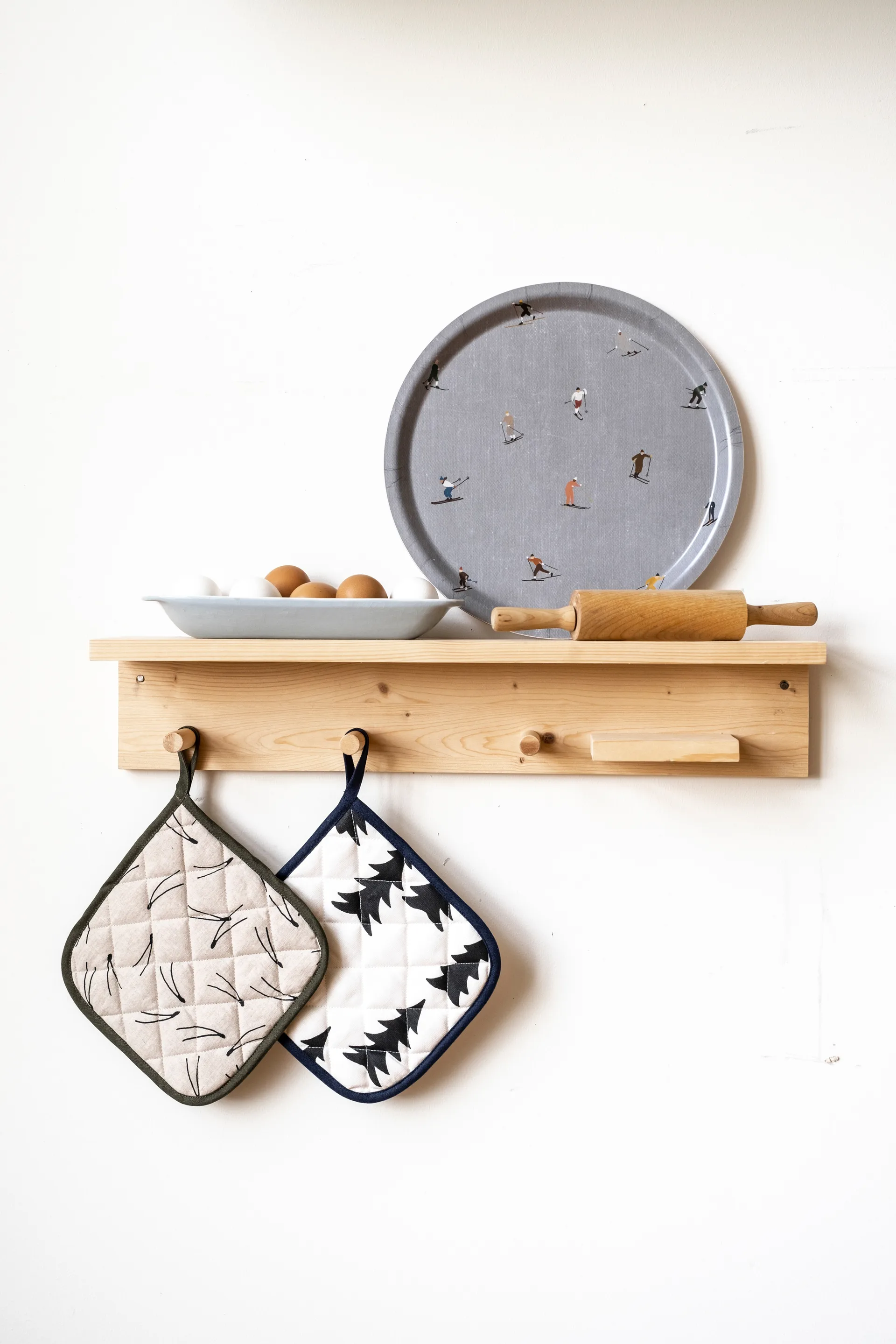 Guanto da forno Gran trapuntato 21x21 cm, Bianco-nero Fine Little Day