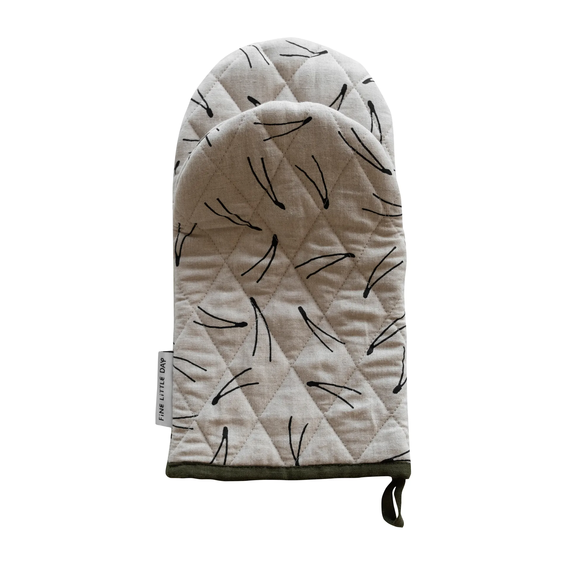 Guanto da forno trapuntato Barr, Naturale Fine Little Day