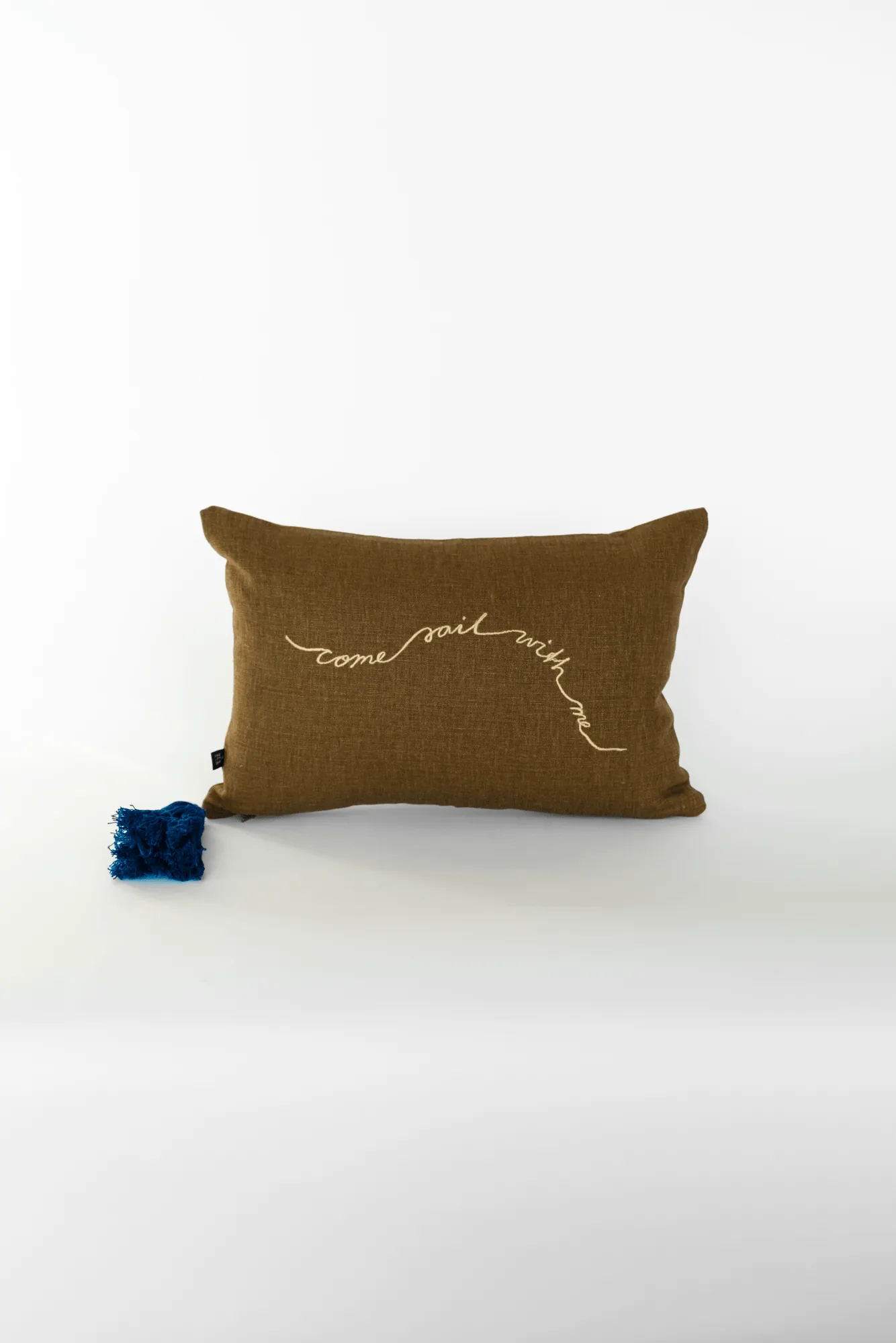 Knop cuscino decorativo, Marrone-oro-blu, 27x40 cm Fine Little Day