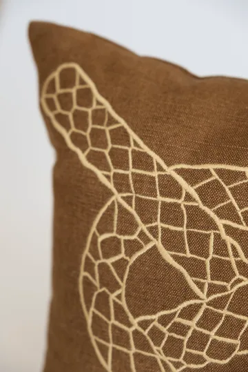 Knop cuscino decorativo - Marrone-oro-blu, 27x40 cm - Fine Little Day
