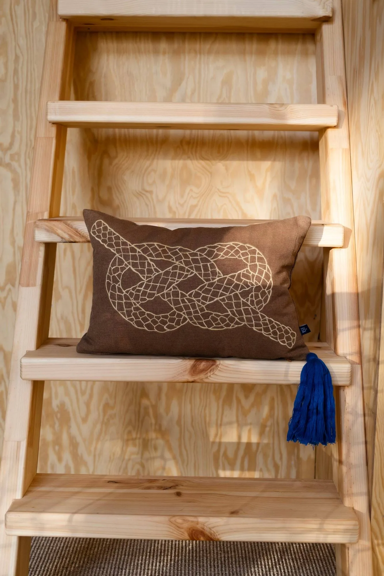 Knop cuscino decorativo, Marrone-oro-blu, 27x40 cm Fine Little Day