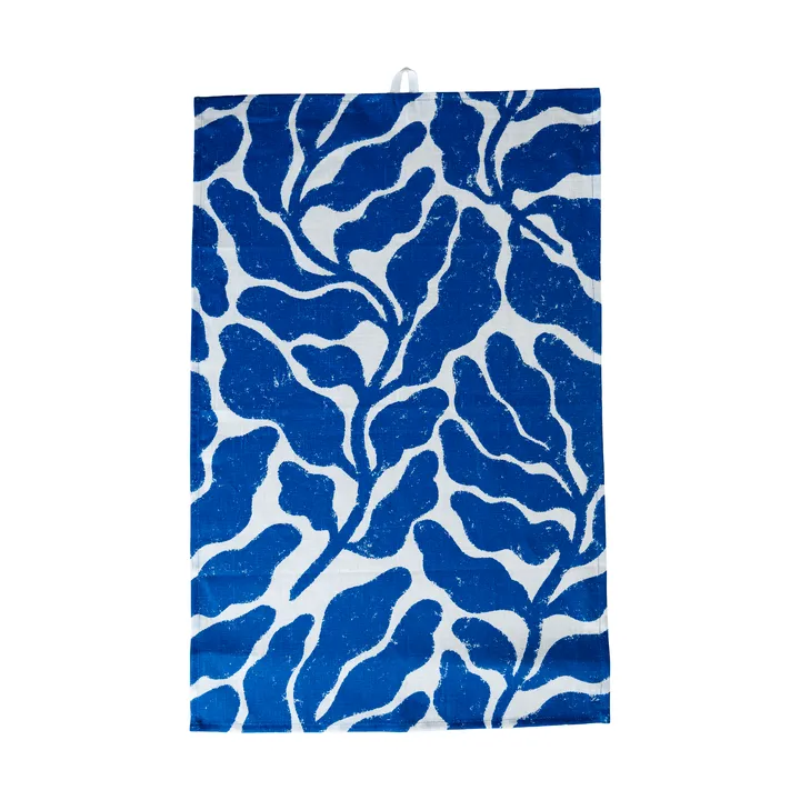 Leaves strofinaccio - Bianco-blu, 47x70 cm - Fine Little Day