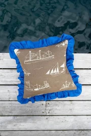 Ohoy federa per cuscino - Marrone-naturale-blu, 48x48 cm - Fine Little Day
