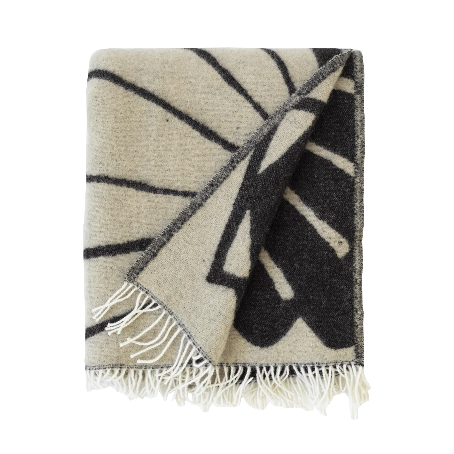 Plaid Snäcka 130x190 cm, Carbone, beige Fine Little Day