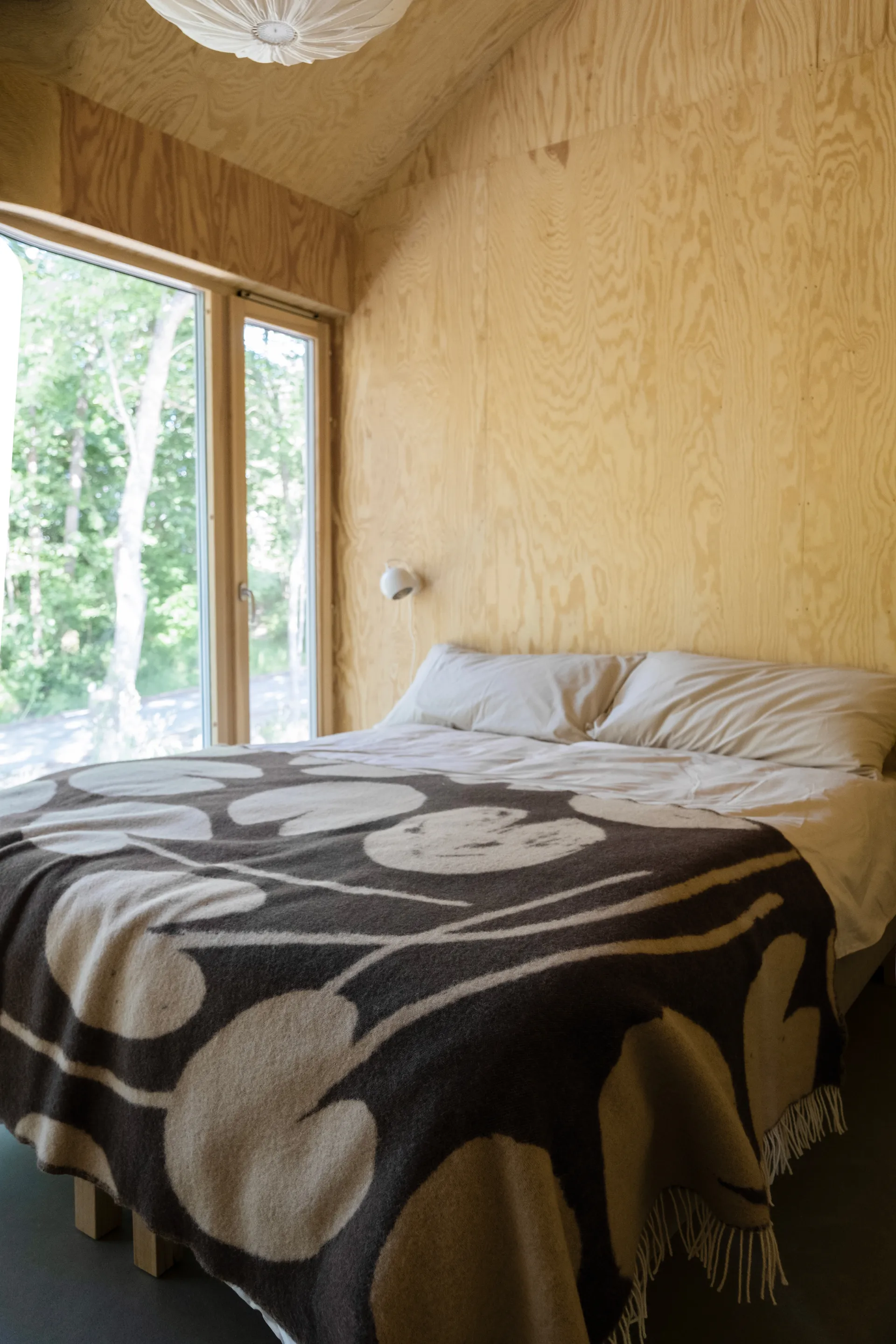 Plaid Water lilies 130x220 cm, Blu-verde Fine Little Day