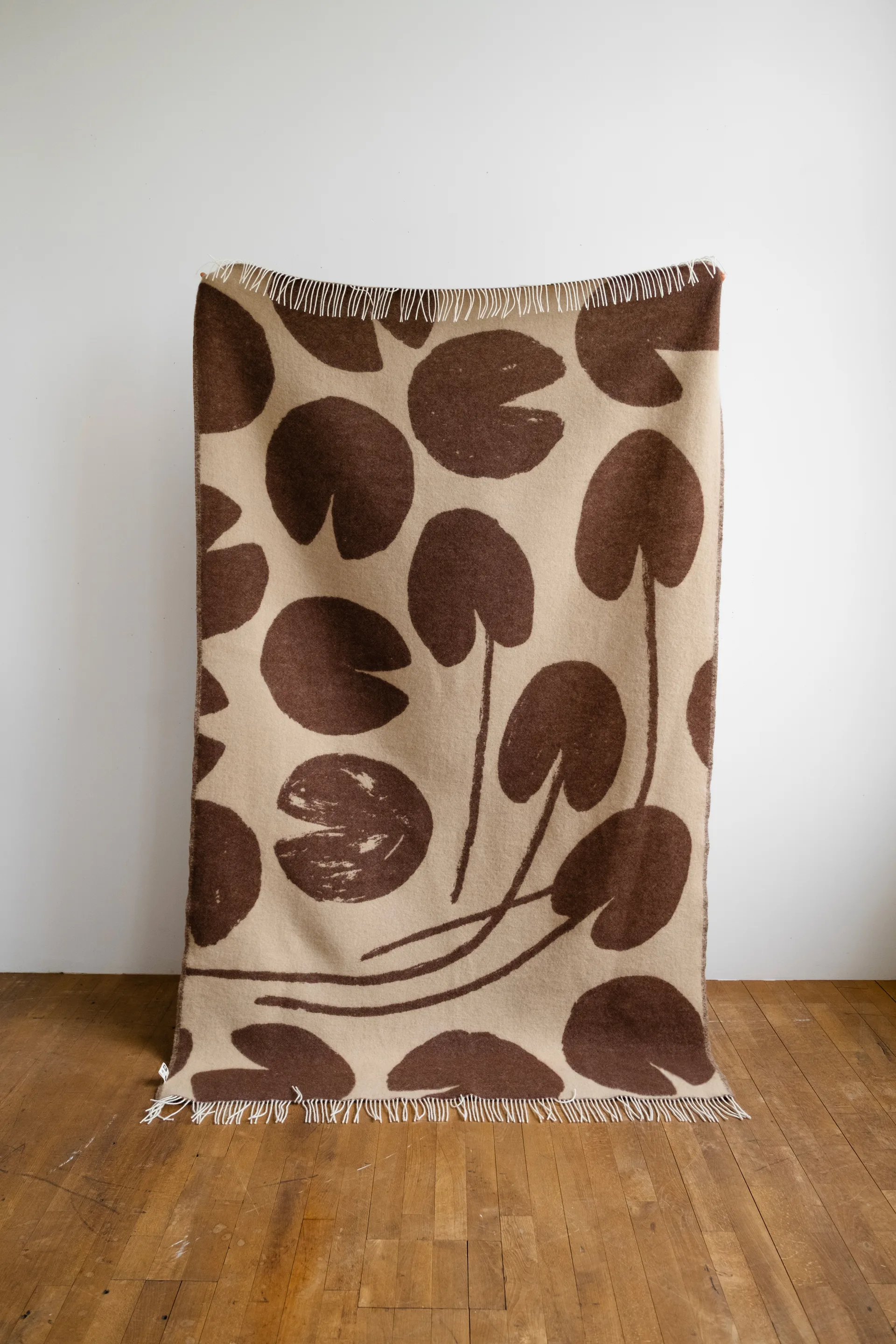 Plaid Water lilies 130x220 cm, Marrone Fine Little Day