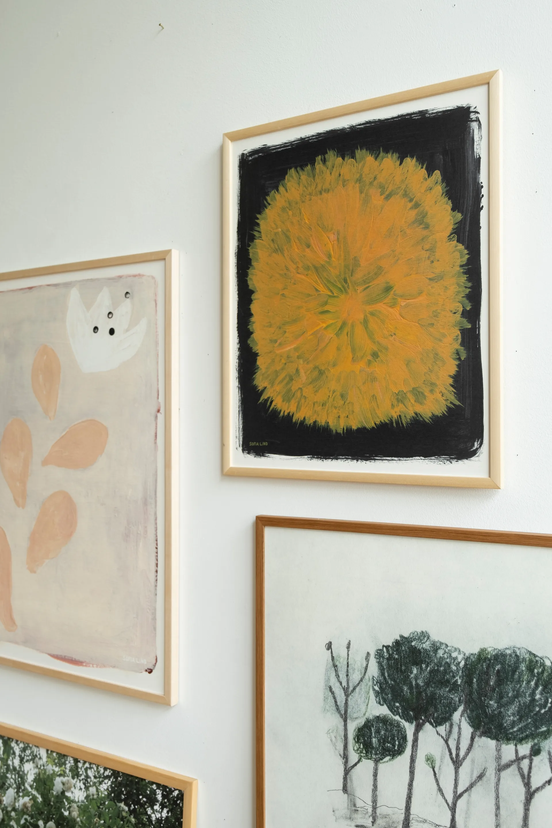 Poster Dandelion 40x50 cm, Giallo-nero Fine Little Day