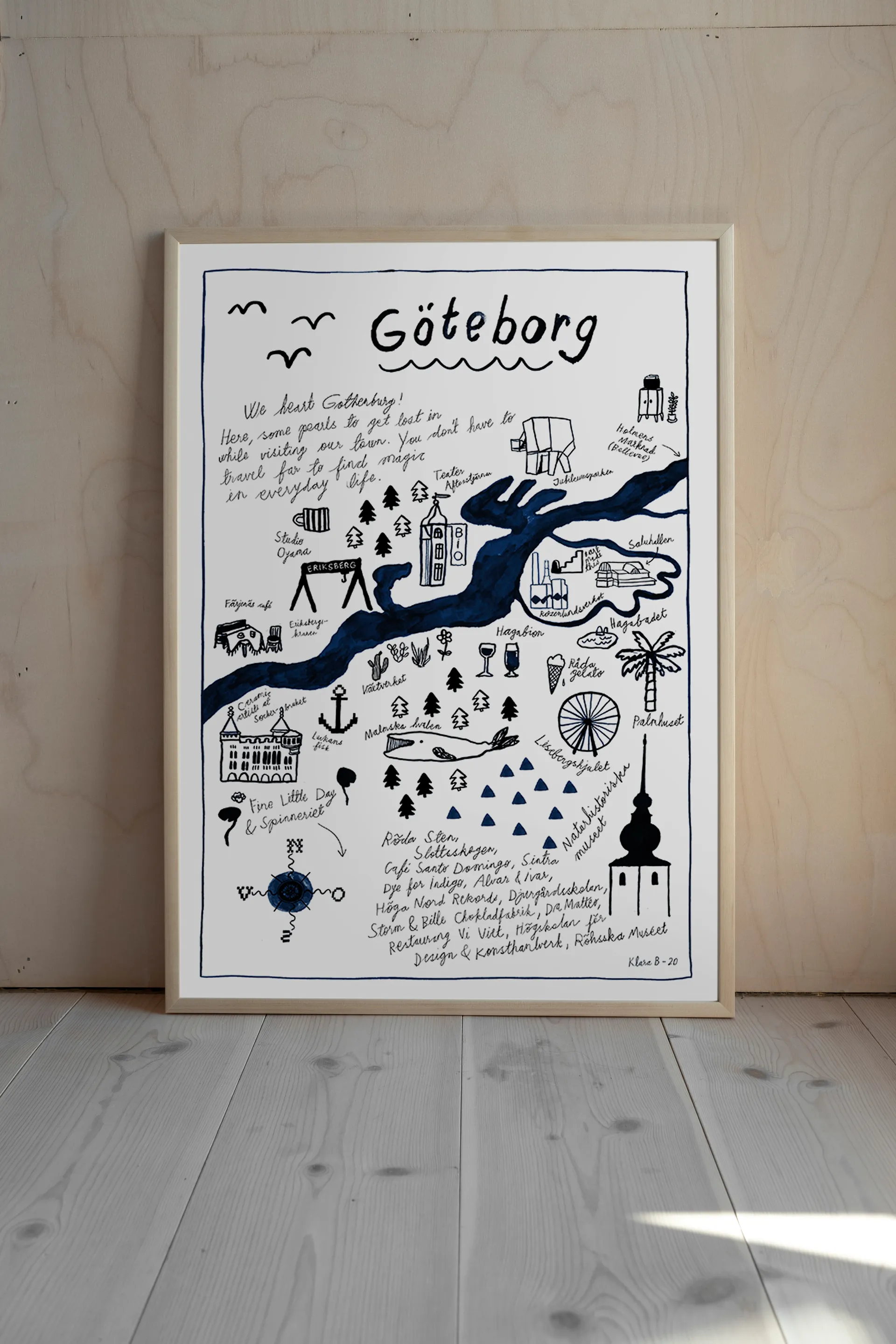 Poster Göteborg, 50x70 cm Fine Little Day