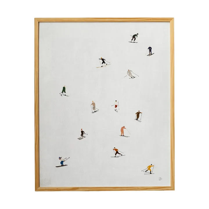 Poster Skiers 40x50 cm - Grigio chiaro - Fine Little Day