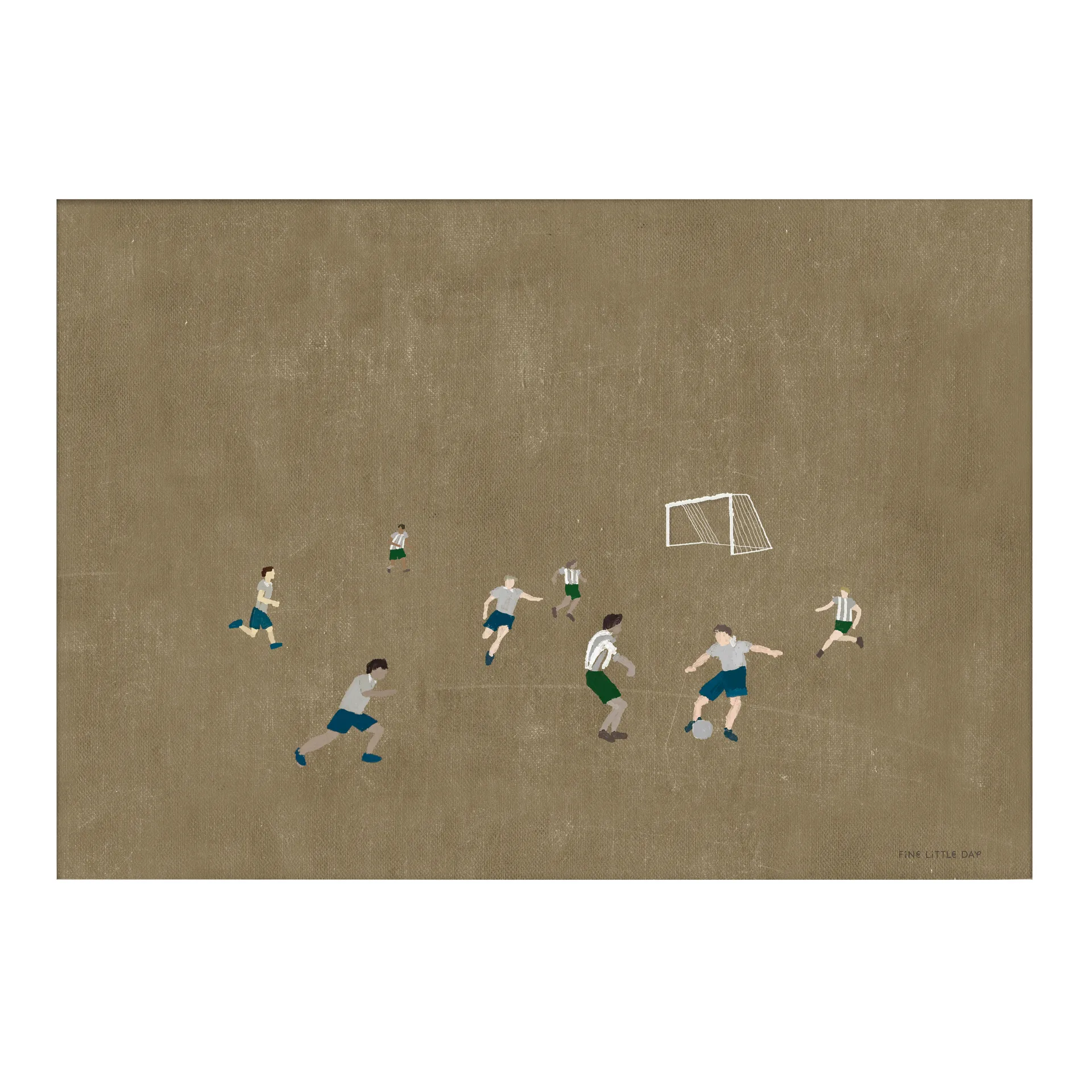 Poster Soccer 50x70 cm, marrone Fine Little Day