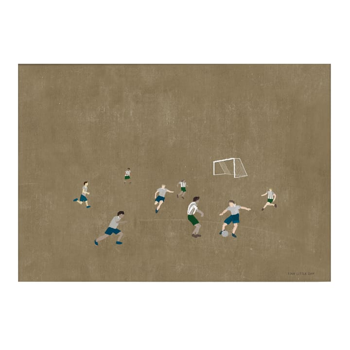 Poster Soccer 50x70 cm - marrone - Fine Little Day