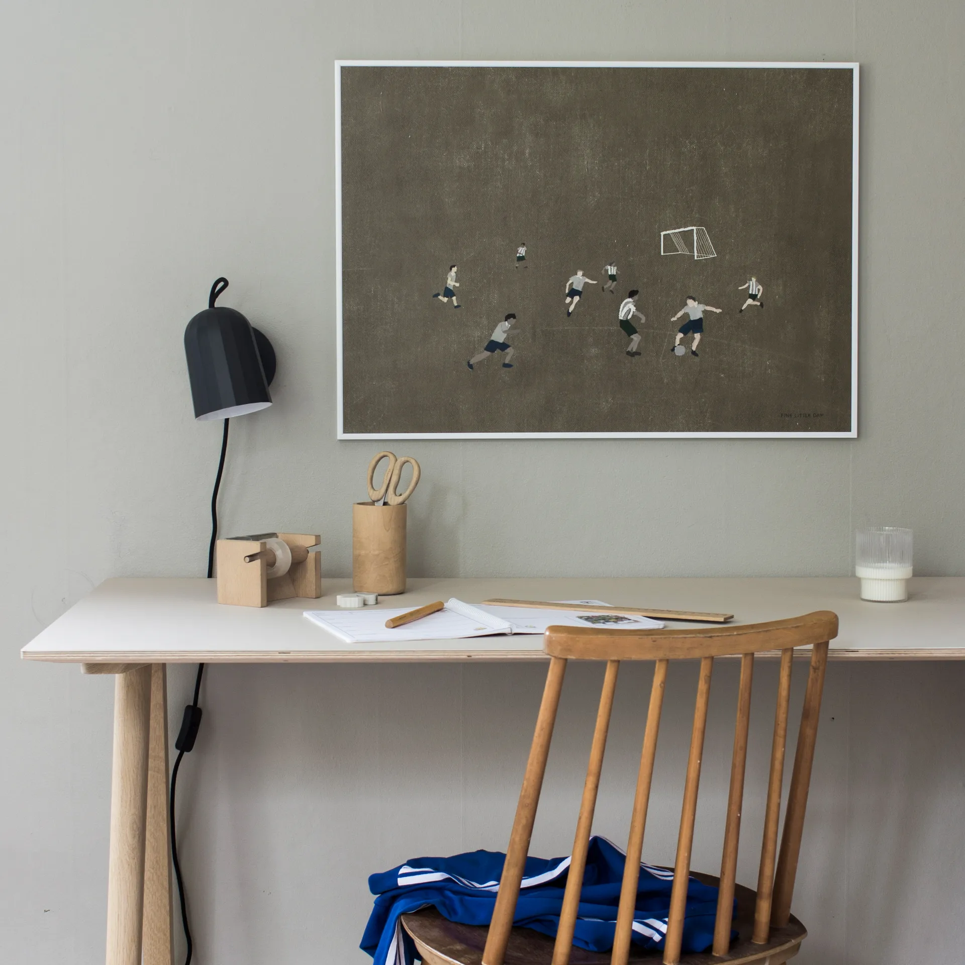 Poster Soccer 50x70 cm, marrone Fine Little Day