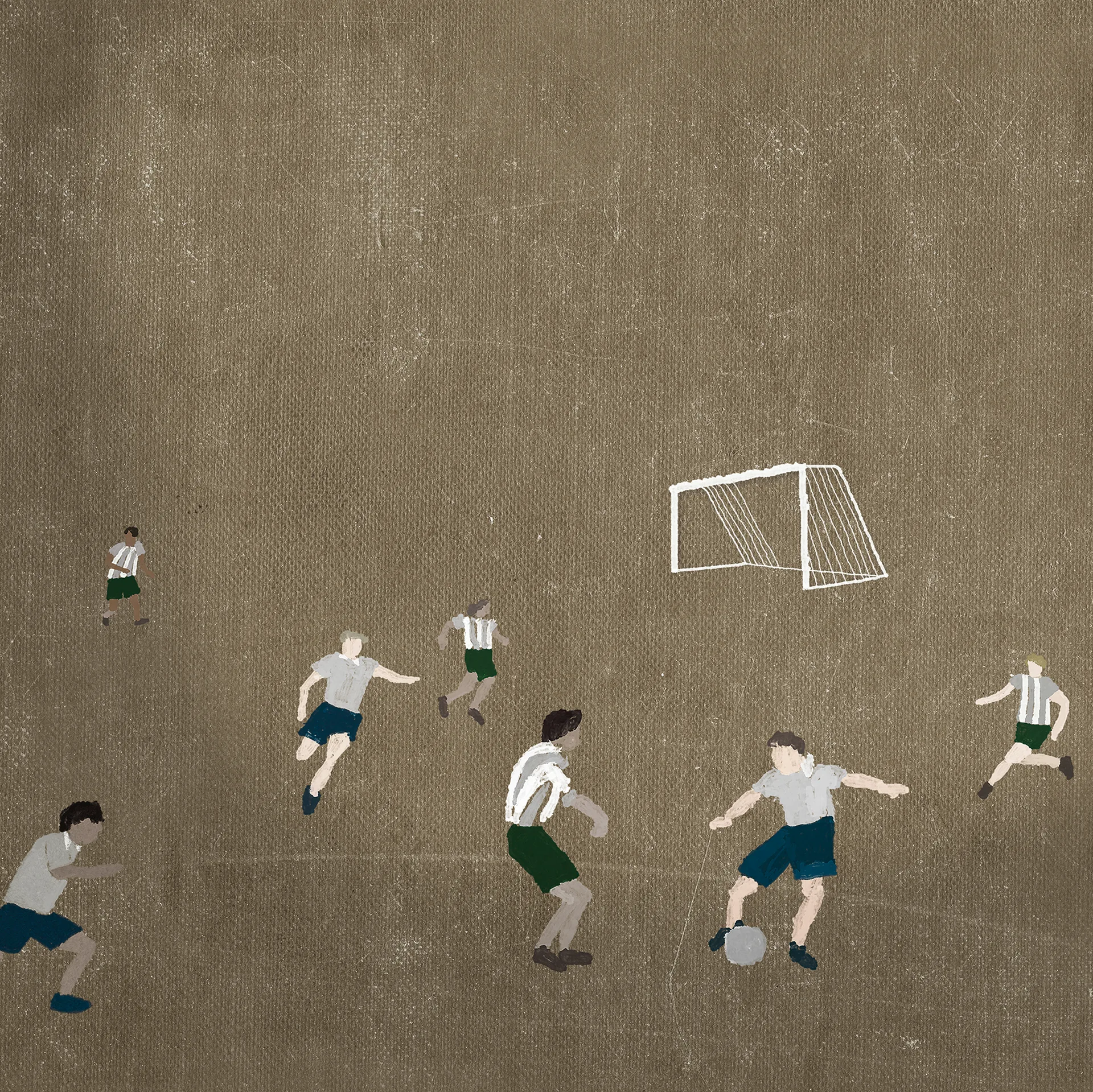 Poster Soccer 50x70 cm, marrone Fine Little Day