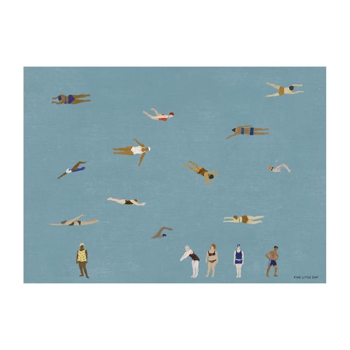 Poster Swimmers - 50x70 cm - Fine Little Day