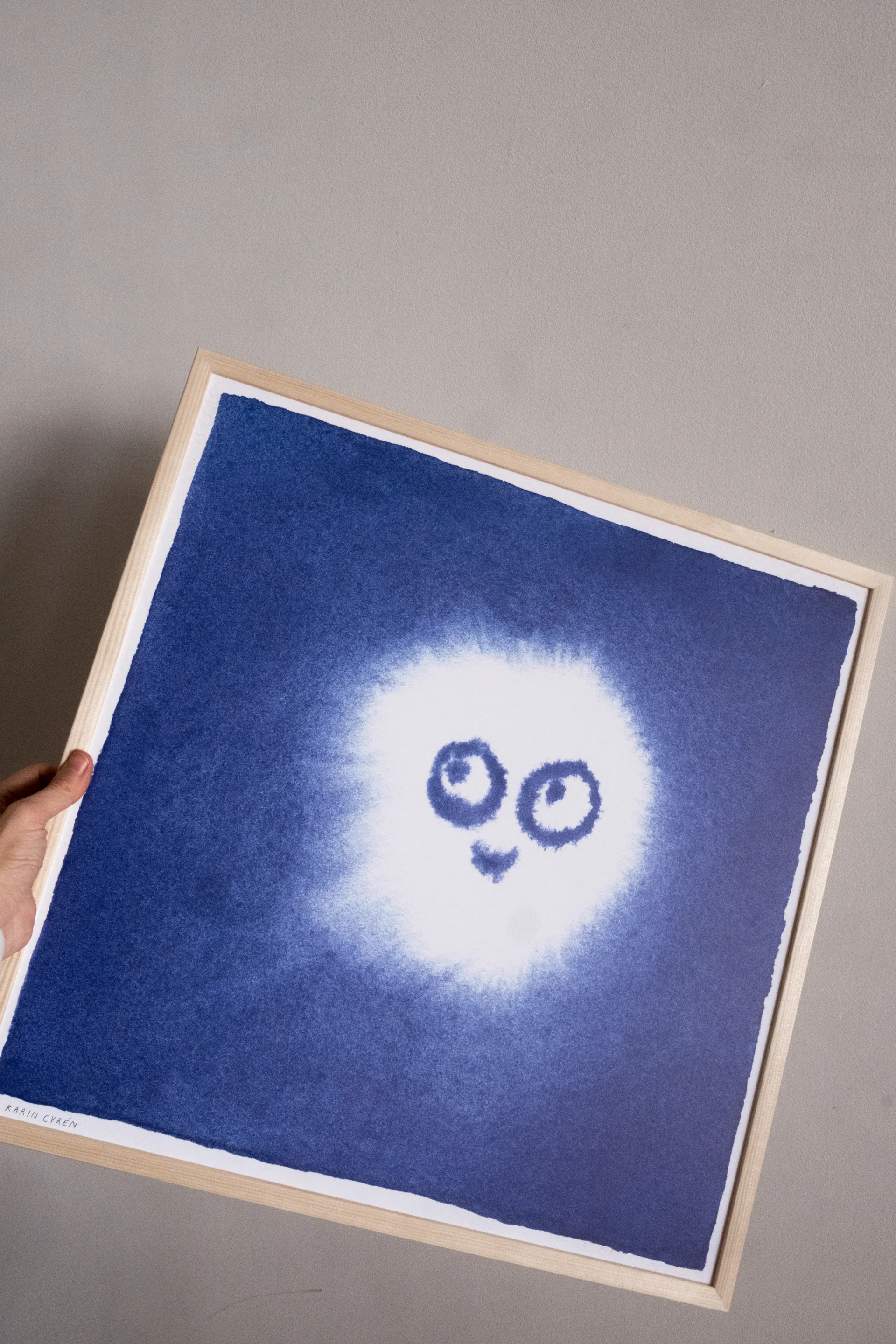 Poster Tufs 50x50 cm, Blu-bianco Fine Little Day