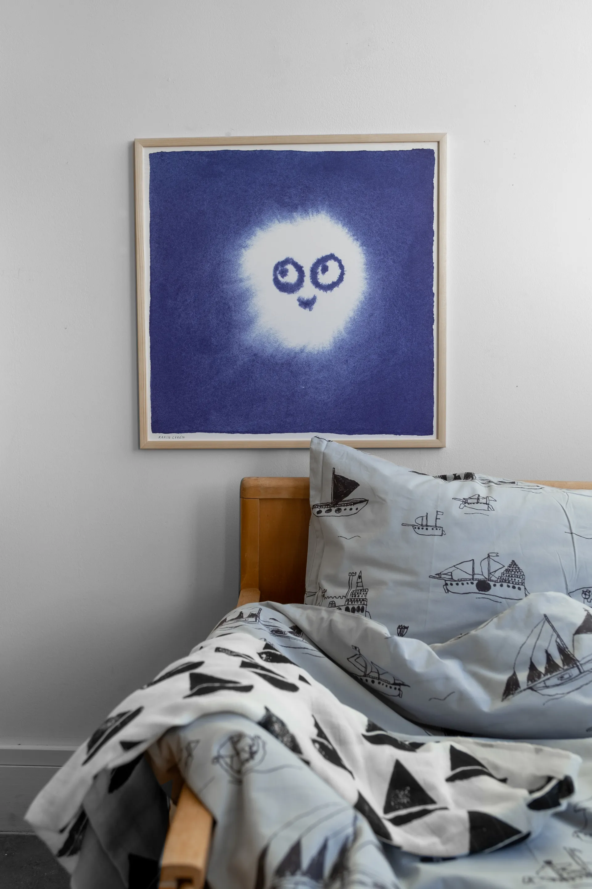 Poster Tufs 50x50 cm, Blu-bianco Fine Little Day