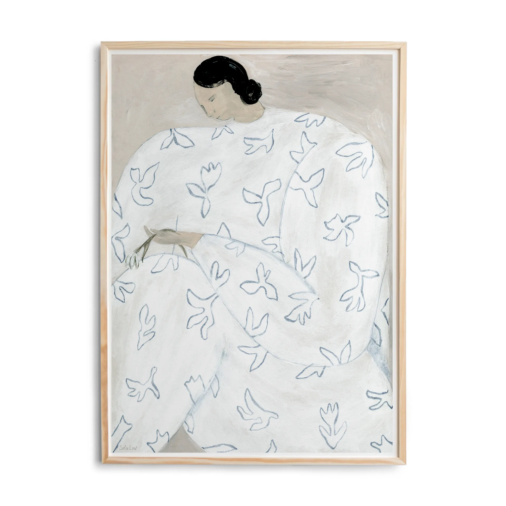 Poster White Flower 50x70 cm, Nude Fine Little Day