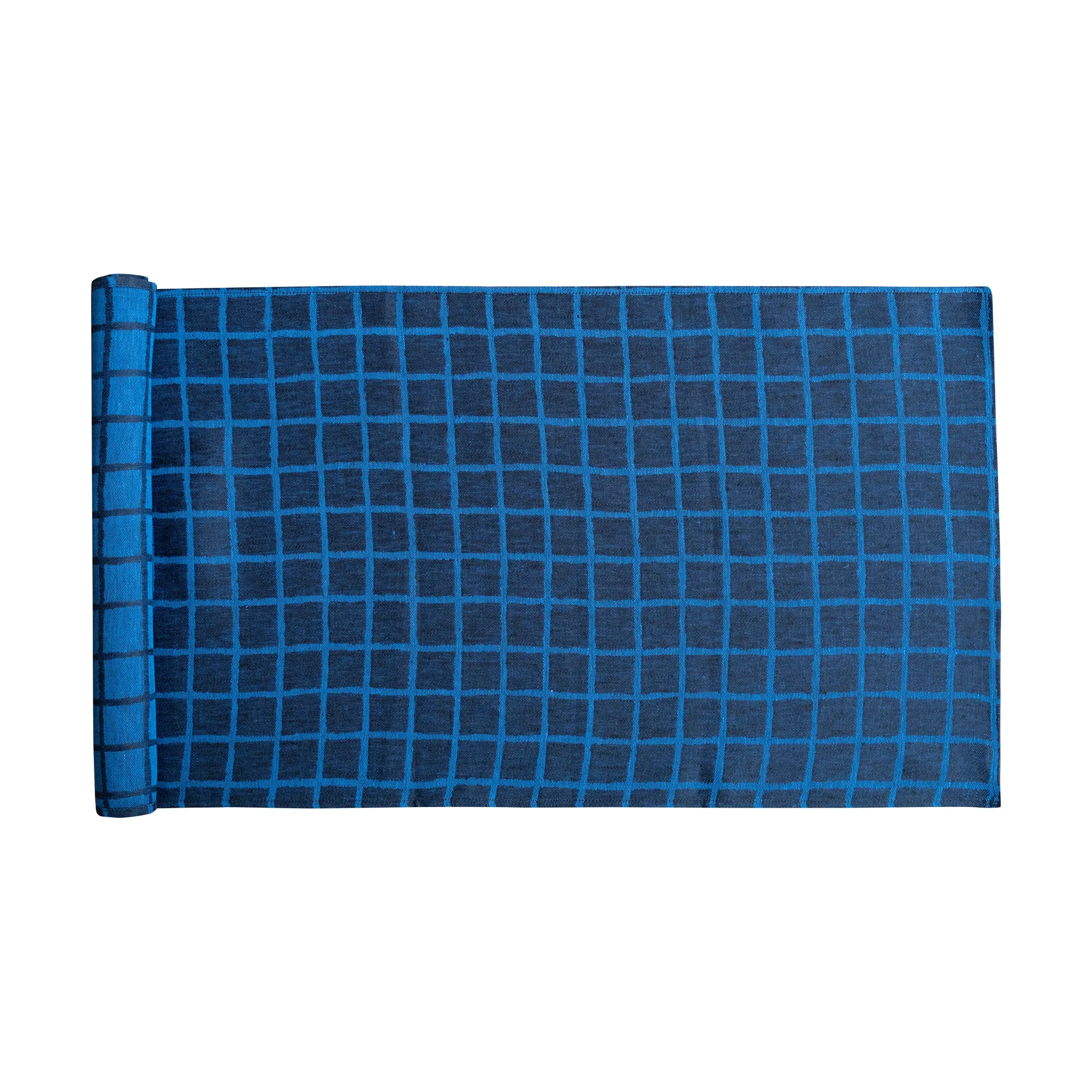 Runner da tavola Rutig in jacquard 45x150 cm, Blu, nero Fine Little Day