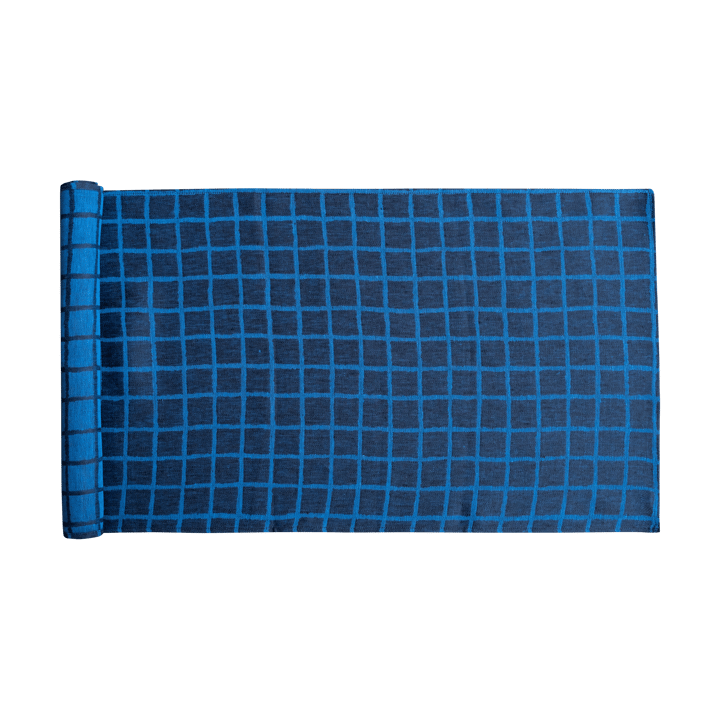 Runner da tavola Rutig in jacquard 45x150 cm - Blu, nero - Fine Little Day