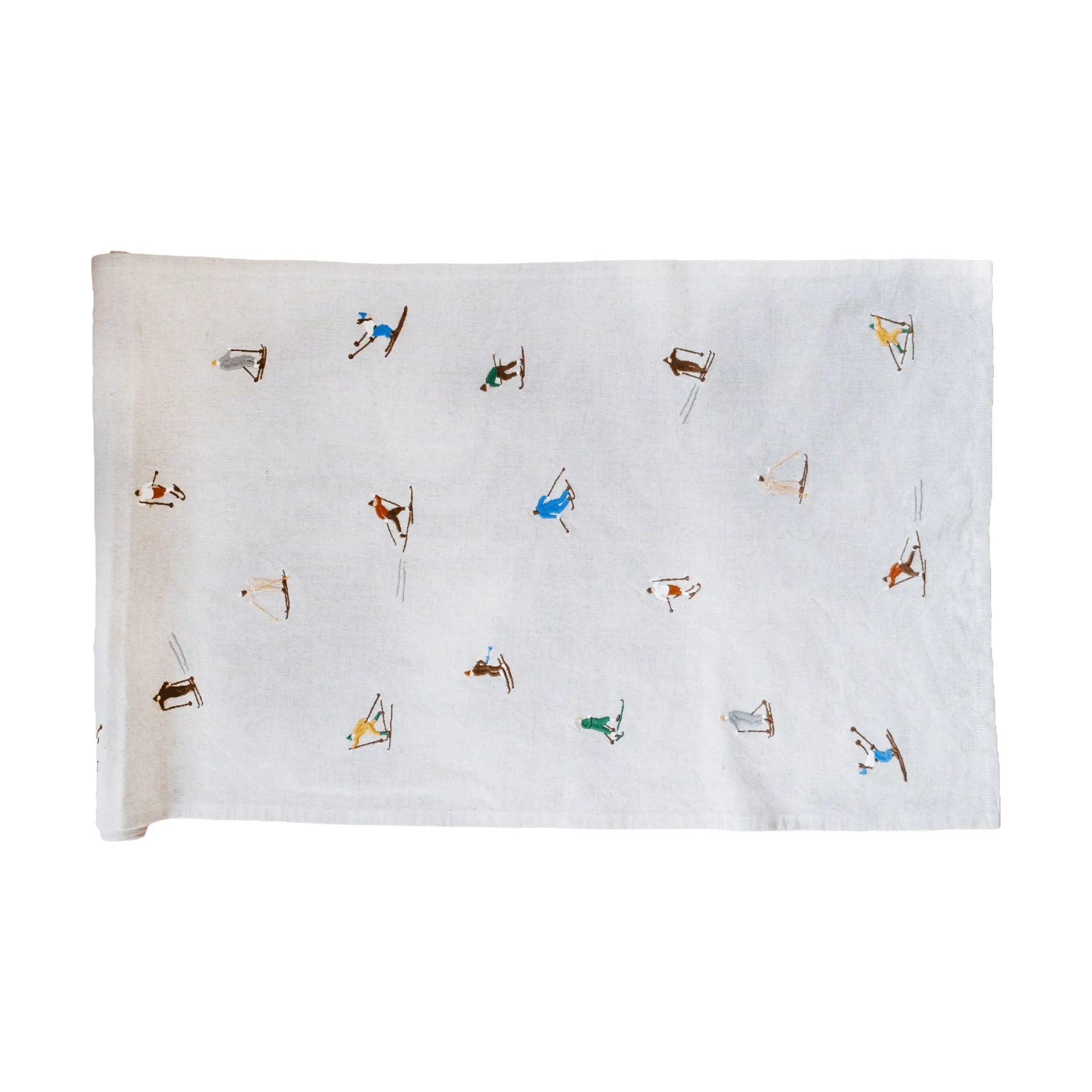 Runner da tavola Skiers, Naturale, 45x150 cm Fine Little Day