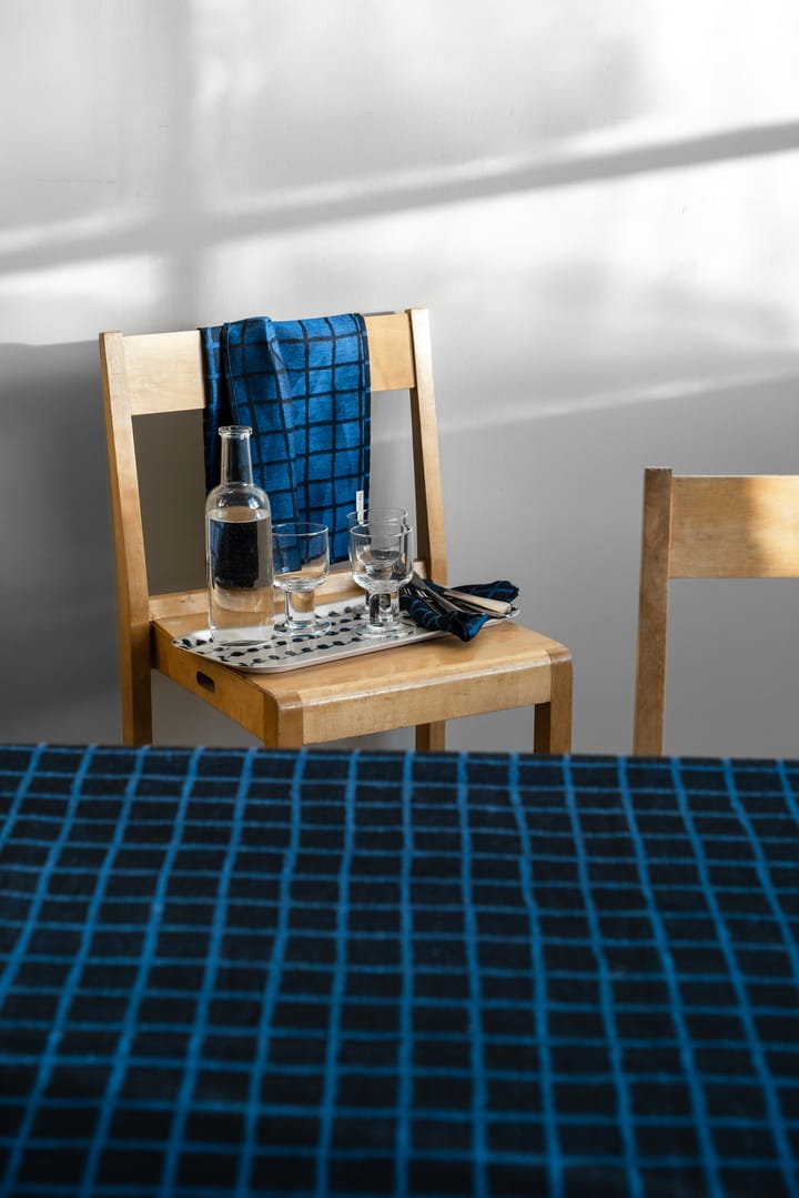 Strofinaccio Rutig in jacquard 47x70 cm, Blu, nero Fine Little Day