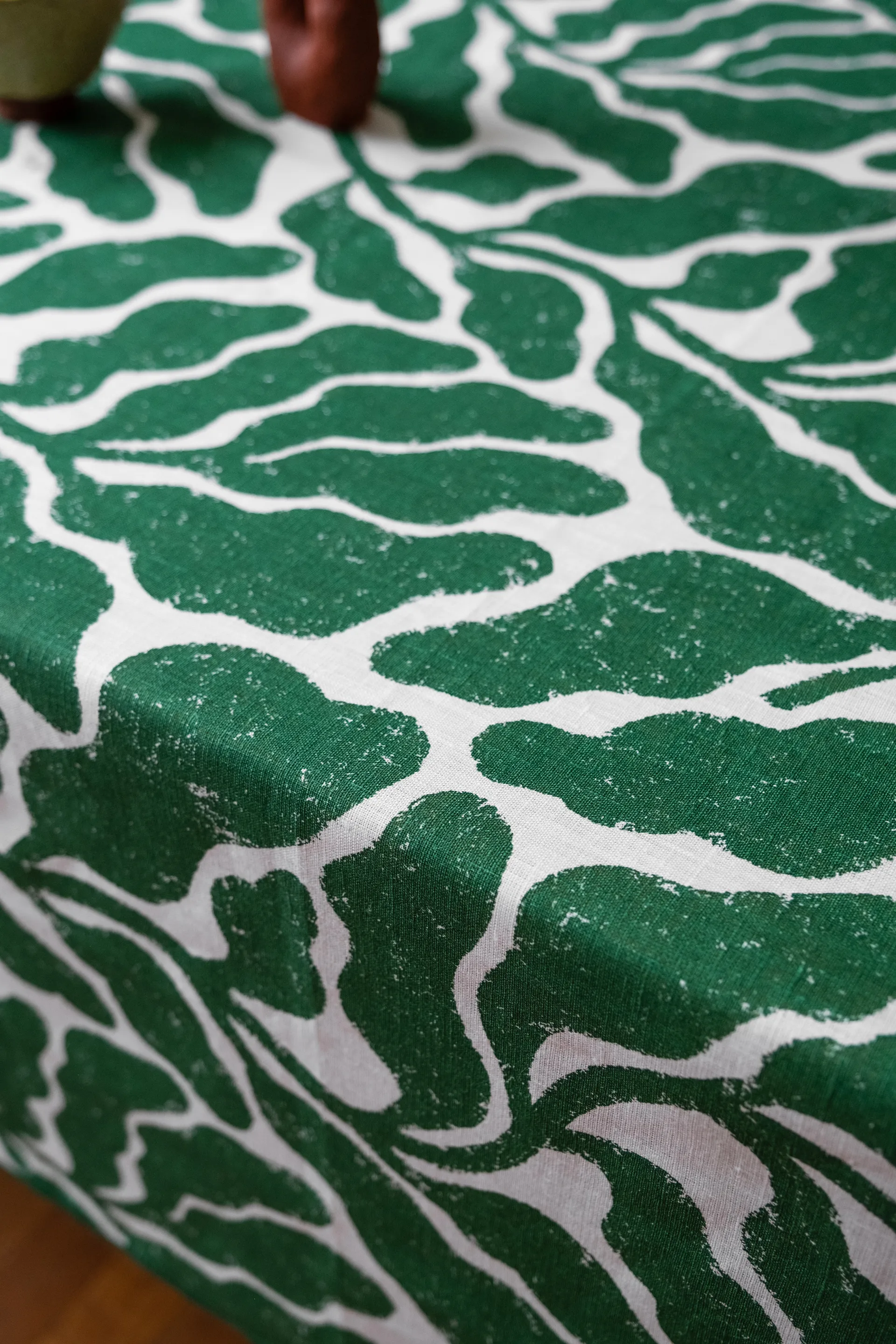 Tovaglia Leaves, Green, 149x250 cm Fine Little Day