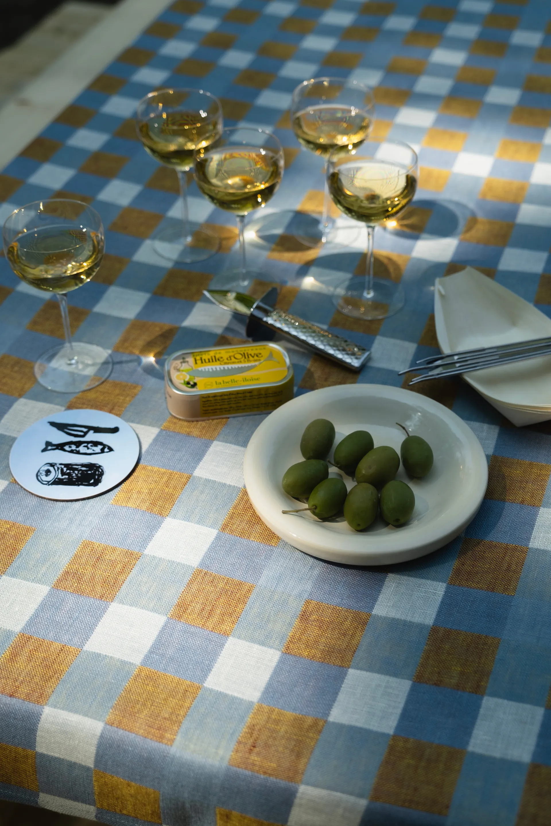 Tovaglia Rutan a quadri 147x250 cm, Avena Fine Little Day