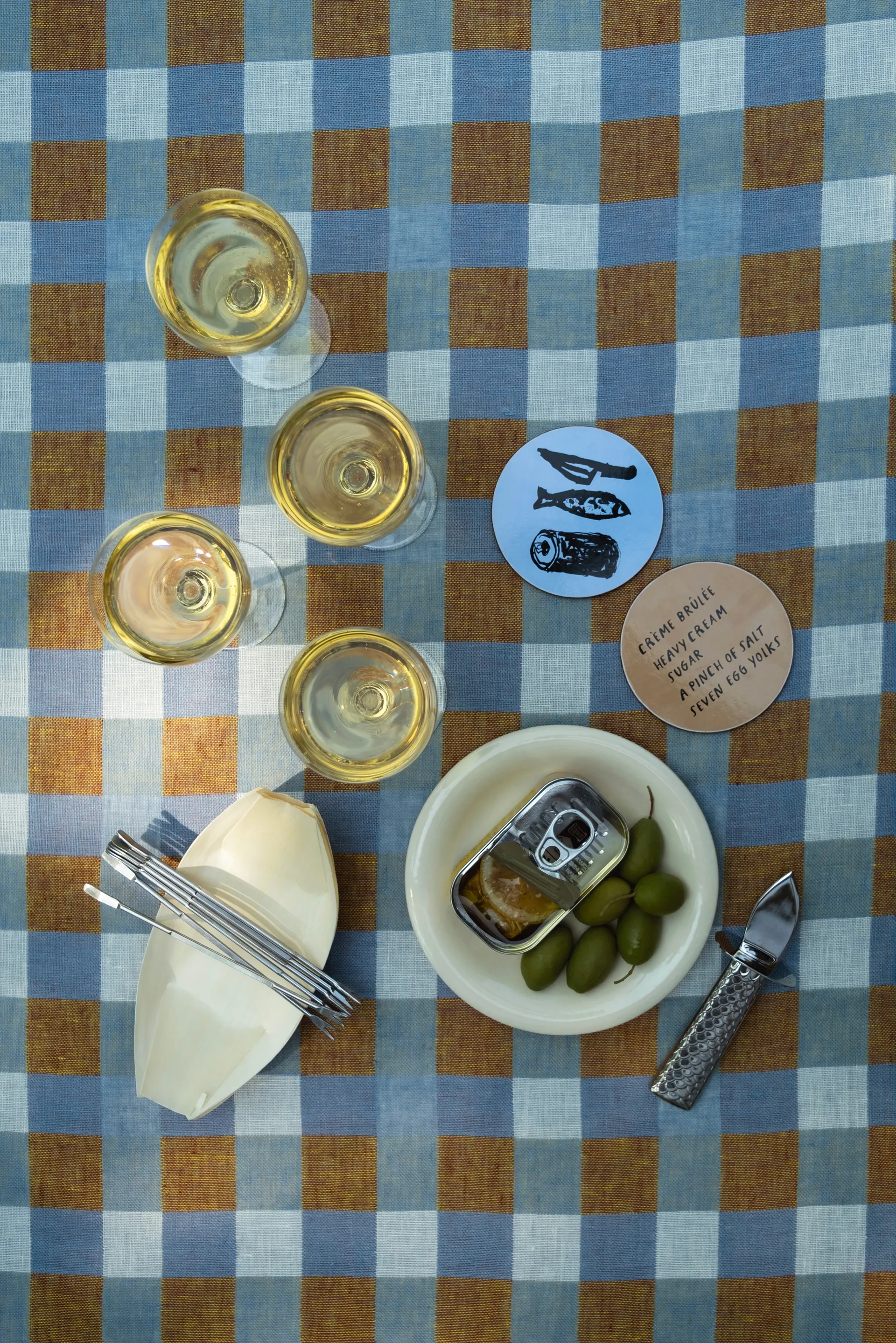 Tovaglia Rutan a quadri 147x250 cm, Avena Fine Little Day