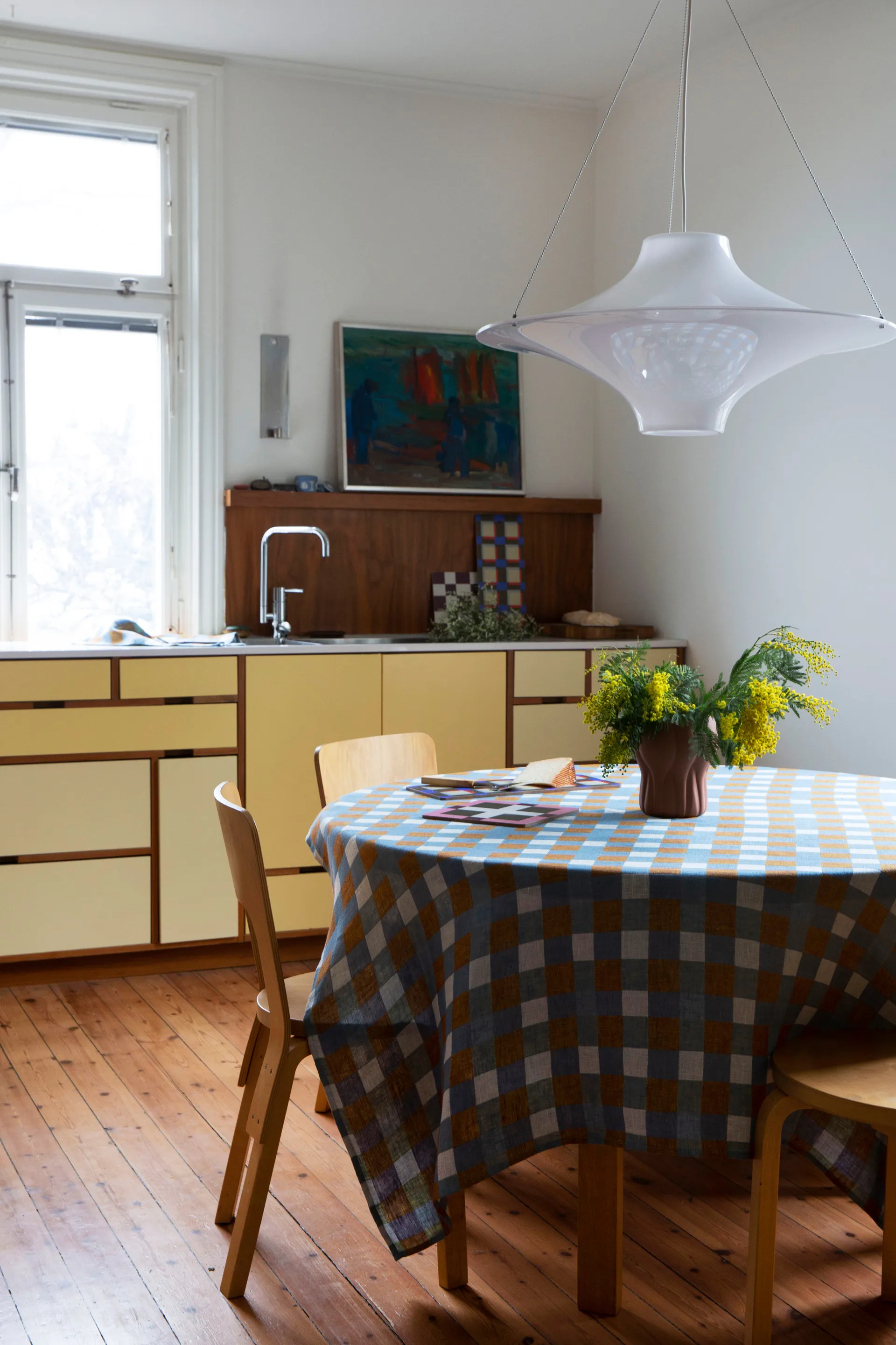 Tovaglia Rutan a quadri 147x250 cm, Avena Fine Little Day