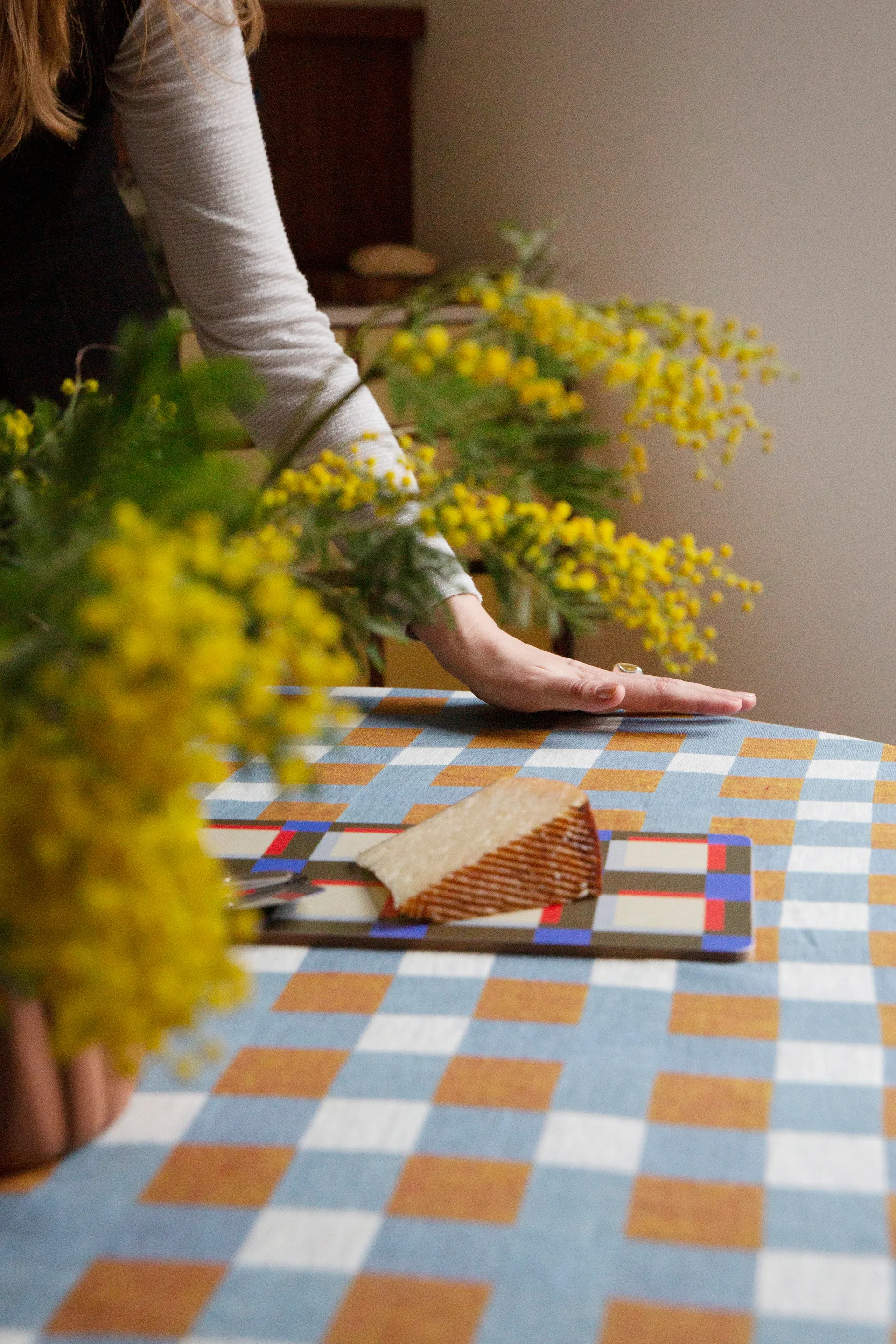 Tovaglia Rutan a quadri 147x250 cm, Avena Fine Little Day